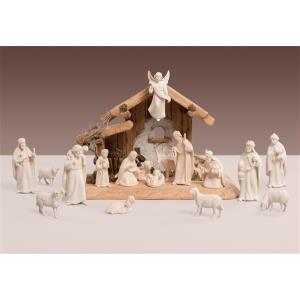 Capanna Notte Sacra + 17 figure Presepe Luce