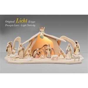 LI Set Light Nativity 16 figurines + Stable Light + lightning
