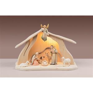 Presepe Luce SET 8 figure+Capanna Luce + illuminazione