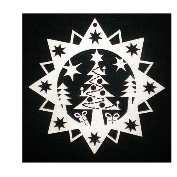 Stern mit Weihnachtsbaum - natur