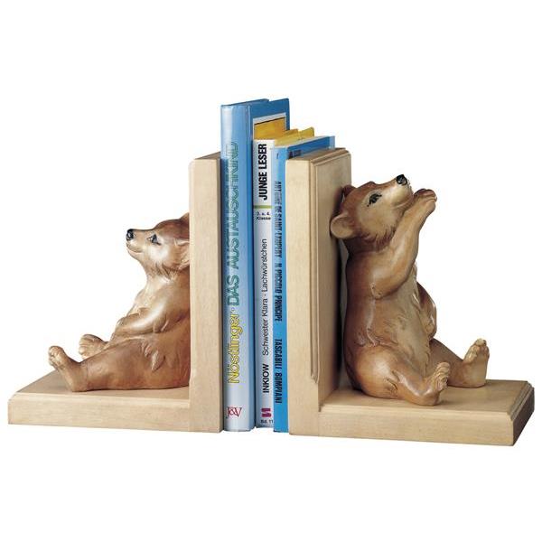 Pair of book support with bear - color