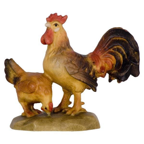 Cock with Hen - color