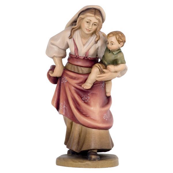 Standing Shepherdess with Child - color