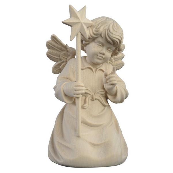 Bell angel with star - natural