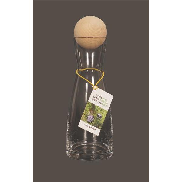 Pinewood ball simple with carafe - natural