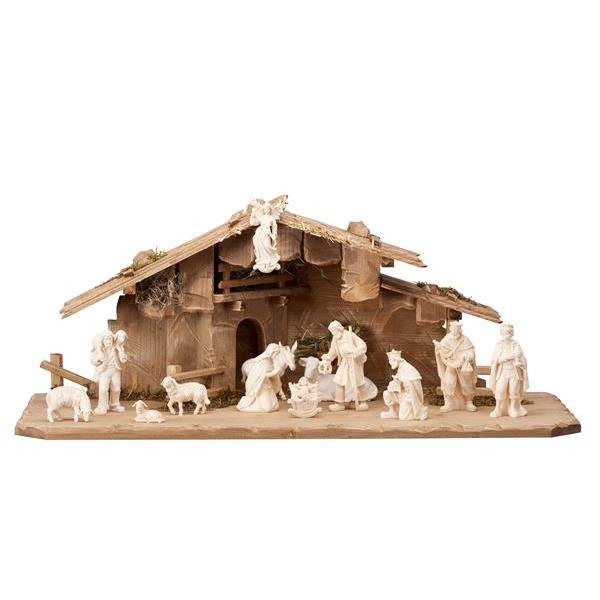 HE Nativity set 15 pcs - stable Holy Night - natural