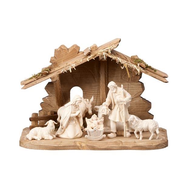 HE Nativity set 9 pcs-stable Tyrol for H.Fam - natural
