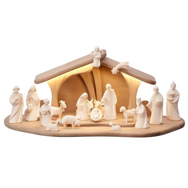 LE Nativity set 20 pcs-Stable Luce with Led - natural