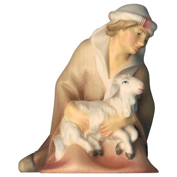 CO Kneeling herder with lamb - color