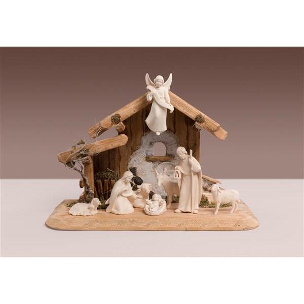 Familystable Holy Night + 8 figurines Light Nativity - natural