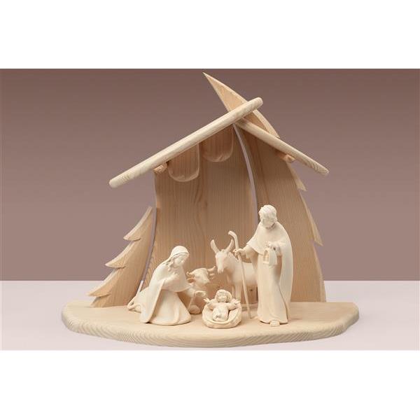 LI Stable Christmastree + 5 figurines Light nativity - natural