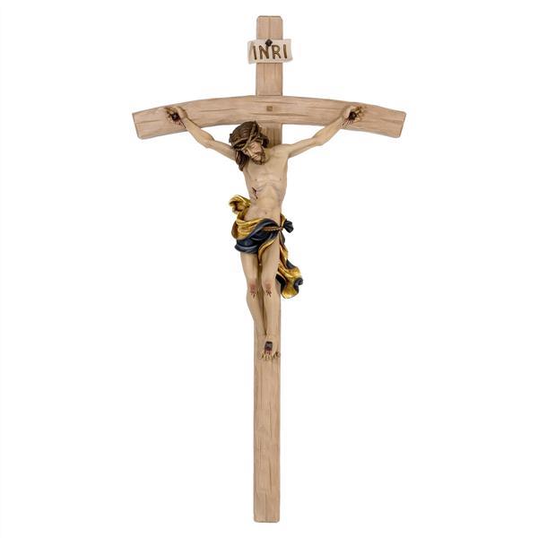 Cristo Gardena con croce - colorato